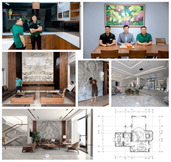 Thiết kế nội thất đẹp và thi công nội thất trọn gói thực tế tại biệt thự, tối ưu không gian
